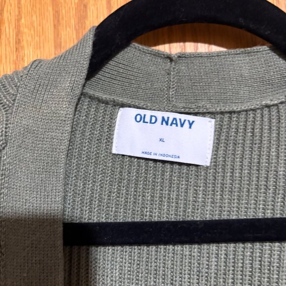Old Navy Shaker Stitch Long Line Open Front Cardigan in Norfolk Pine size XL - Picture 3 of 6